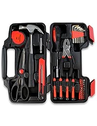 Kit de herramientas Básico para el hogar por Tycana   Juego de herramientas múltiples, Kit de herramientas para dueño de casa, juego de herramientas para todas las reparaciones caseras   Juego de 39 piezas