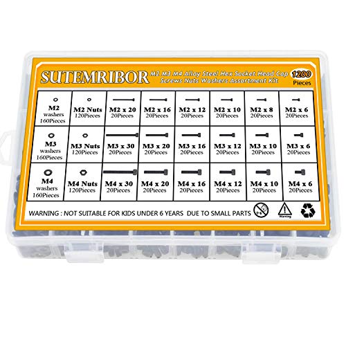 5 Washers+1200PCS+Sutemribor+Assortment+Wrenches