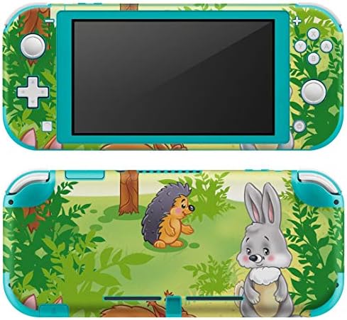 Igsticker Nintendo Switch Lite 専用 デザインスキンシール 全面 任天堂 スイッチ ライト ゲーム機 カバー アニマル エアフリー アクセサリー Game Video ステッカー キャラクター 付与 イラスト 動物 フィルム