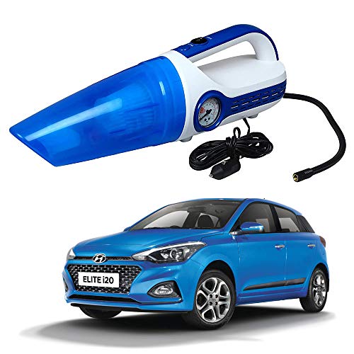 Oshotto/Windek 2 in 1 Car Vacuum Cleaner Cum Tyre inflator/Air Compressor for Hyundai i20 Elite/Active (White)