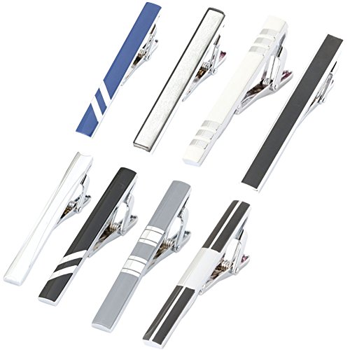 GWD Men Tie Bar Clip Set for 2.1 Inch Metal Clasps Business Fashion (Style A) - Thumbnail 7