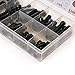 CSLU 106pcs Alloy Steel Socket Cap Screws Hex Head Bolt Assortment Kit with Box, M4 M5 M6 M8 M10 Thread Metric Size, Black Oxide Finish