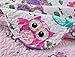 MarCielo 2 Piece Kids Bedspread Quilts Set Throw Blanket for Teens Boys Girls Bed Printed Bedding Coverlet, Twin Size, Purple Hoot (Twin)