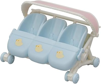 Sylvanian Families Triplets Stroller Blue L5533 Dollhouse Playset