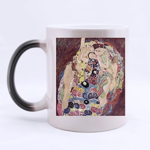 Friends Novelty Birthday Gifts Presents Virgins by Gustav Klimt Fine Art Print Tea/Coffee/Wine Cup Cup 100% Ceramic 11-Ounce Morphing Mug