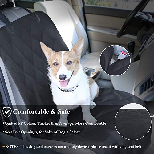 Vivaglory Large Dog Front Seat Cover with NoSkirt Design, 4 Layers