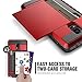 Note 4 Case, Anuck Galaxy Note 4 Wallet case [Anti Scratch][Heavy Duty][Card Pocket] Dual Layer Shockproof [Soft Rubber Bumper] Protective Hybrid Card Case Cover for Samsung Galaxy Note 4 - Red