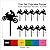 TA0202 Motorcycle Racing Sport Silhouette Party Wedding Birthday Acrylic Cupcake Toppers Decor 10 pcs