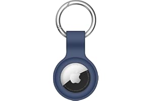 Linsaner Compatible with AirTag Case Keychain Air Tag Holder Silicone AirTags Key Ring Cases Tags Chain Apple AirTag GPS Item Finders Accessories，Dark Blue
