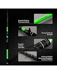 Caña de pesca telescópica especial Akataka J   Caña de baitcasting con varilla giratoria retráctil con fibra de carbono de 30 toneladas, asiento de carrete duradero, guía eficiente de disipación de calor para la pesca de lubina en alta mar en alta mar