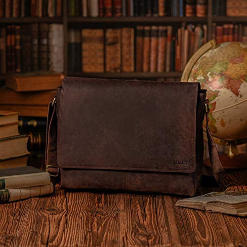 5 LEABAGS+Oxford+Messenger+Briefcase+Genuine