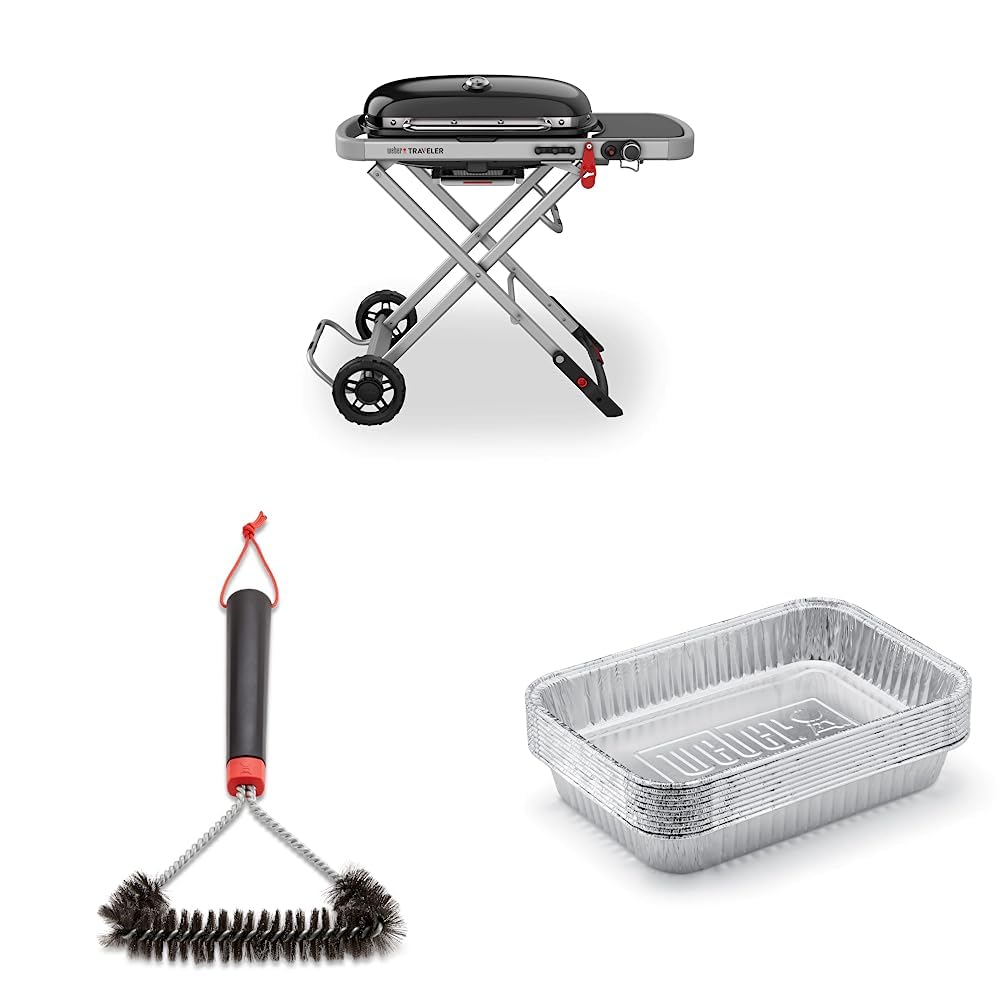 Weber Traveler Portable Gas Grill, Black 12