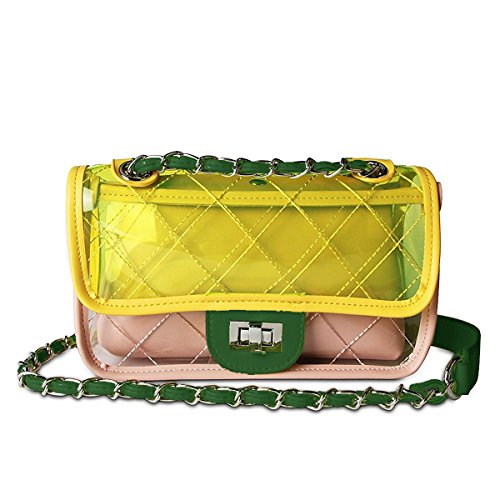 yellow clear purse