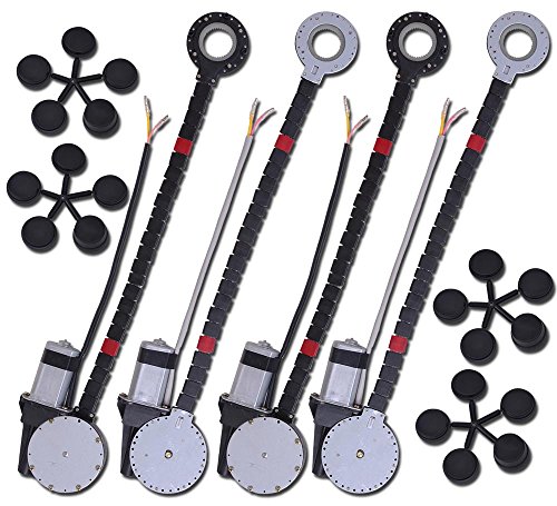 Yescom Electric Power Window Roll Up Conversion Kit with 4 Switches Wiring and Hardware for 4-Door Truck SUV Car