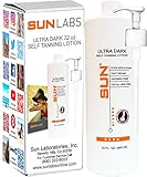 Value Size Sunless Tanning Lotion - Ultra Dark 32 oz. - Great For Fair Skin To Medium Skin Tones Self Bronzer | Flawless Fake Tan Lotion | Sunless Bronzing Cream | (Packaging May Very)