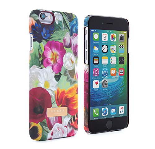 Official TED BAKER SS16 iPhone 6 PLUS / 6S PLUS Case â€“ Hard Shell Back Case / Cover in Flower Design for Women / Girls, Protective Snap on Back Case for Apple iPhone 6S PLUS - Floral Swirl