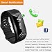 Willful Fitness Tracker, Fitness Watch Heart Rate Monitor Watch Pedometer Waterproof with Step Counter,Calories,Sleep Monitor,Alarms,Music Control,Call SMS SNS Notice for Men Women Kids Black