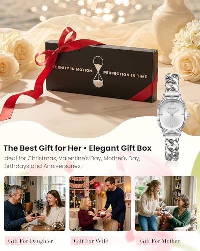 CIVO Women's Watches Gold Analogue: Oval Watch Dial Minimalist Waterproof – Women's Stainless Steel Bracelet Watch Gifts Birthday Valentine's Day