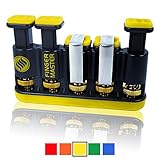 Finger Master Hand Strengthener ✠ Best Exerciser for Arthritis Therapy and Grip & Finger Strengthening Whether for Guitar Practice, Rock Climbing Training as well as Trigger Finger Training - Yellow