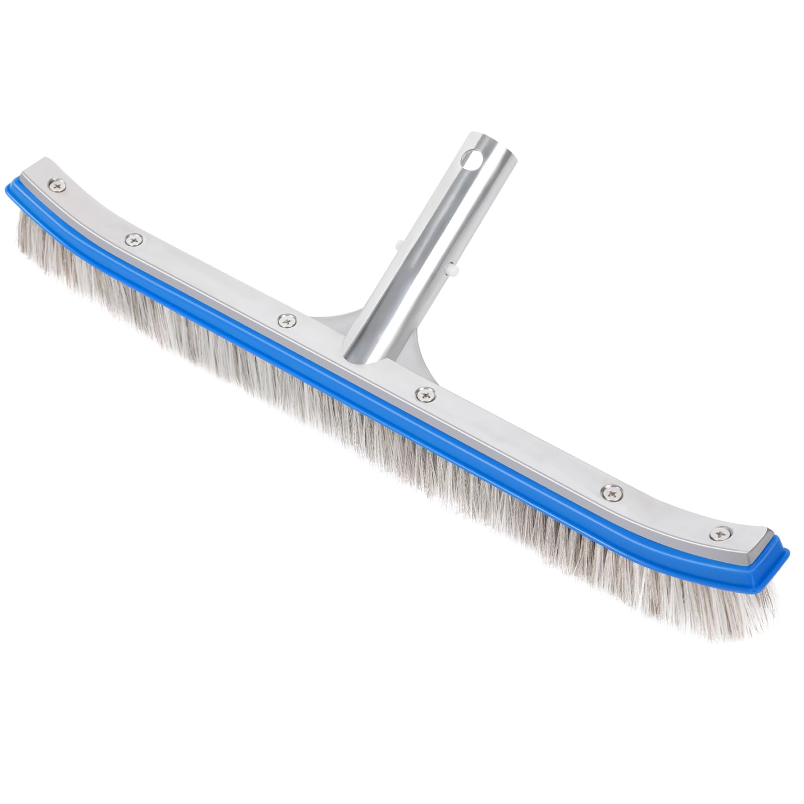 Photo 1 of 18-Inch Heavy Duty Pool Brush – Stainless Steel Wire & Nylon Bristles, Curved Edge Design for Easy Cleaning – Pool Brush Head for Inground & Above Ground Swimming Pools
