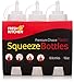 Premium Plastic Squeeze Bottles by Fresh Kitchen | 6 Pack of 16 Ounce Restaurant Quality Condiment and Sauce Plastic Containers for Dressings, Oil, BBQ, Ketchup, Syrup and Arts and Crafts