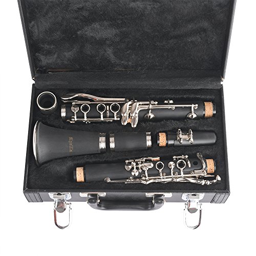 Apelila Professional Bb Clarinet Classic Music Orchestra Beginner Reed Woodwind w/Case - Thumbnail 4