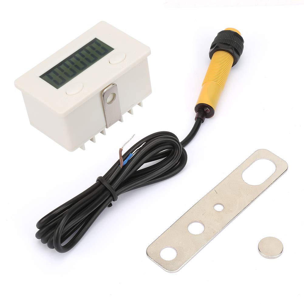 DEWIN Digital Counter for knitting Machine, 5-Digit 0-99999 Digit Counter LCD Digital Electronic Counter Punch Magnetic Induction Counter Proximity Switch