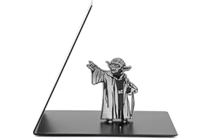 RONGJI JEWELRY Premium Heavy-Duty Metal Bookend - Black L-Shaped Bookend Supports on Office Desk, Creative Gift for Dad and Lover (Master)