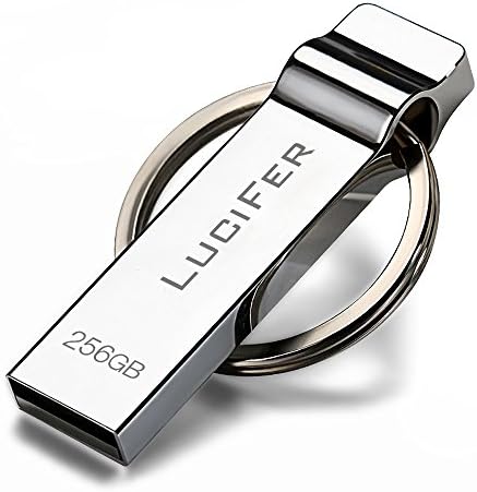 LuciFer USB Flash Drive 128GB with Keychain - Silver (128GB)