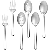 Serving Spoon x 2,Slotted Serving Spoon x 2,Serving Forks x 2,RTT 9 Inch Stainless Steel Catering Serving Utensils for Party 