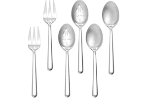 Serving Spoon x 2,Slotted Serving Spoon x 2,Serving Forks x 2,RTT 9 Inch Stainless Steel Catering Serving Utensils for Party 