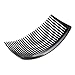 2 Pcs Black Plastic Comb Hair Clip Clamp for Ladies