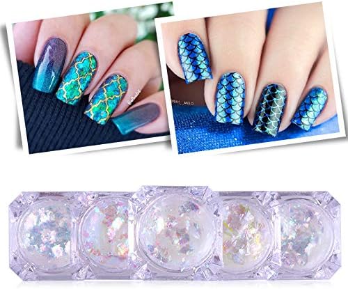 Amazon Co Jp Born Pretty ネイルフォーラム オーロラフレーク 5ボックスセット 不規則なネイルアートスパンコール ネイルアートデコレーション 並行輸入品 Beauty