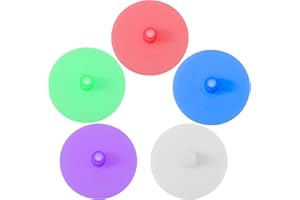 KLEBREIS 5 Pack Silicone Fermenting Lids, Mason Jar Fermentation Airlock Lids, Wide Mouth Pickle Cap, Waterless Airlock for 8