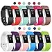 Soulen Bands Compatible with Fitbit Charge 2, Classic & Special Edition Replacement Band Fitbit Charge 2, Large Small, for Women Men (12-Pack, Small (5.7”-7.8”))