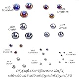 LK-CRAFTS Wholesale Lot 2880pcs Hotfix Rhinestone #2028 CRYSTAL Clear and CRYSTAL AB ss30 ss20 ss16 ss10 ss6 with storage box.