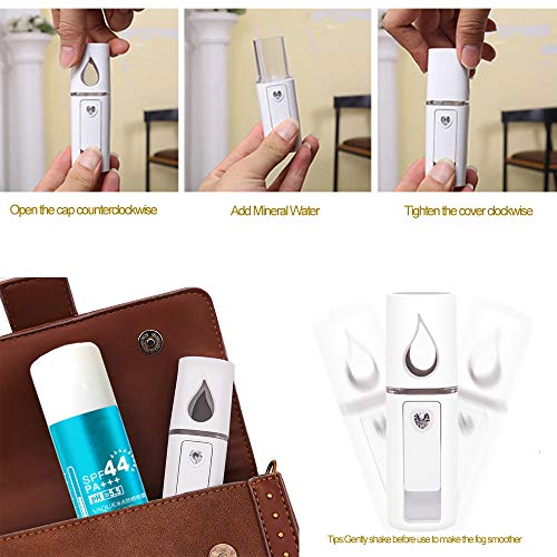 Beauty Nymph Mini Nano Facial Sprayer Skin Moisturizing Tool Face Mist Handy Sprayer Cool Steamer for Face