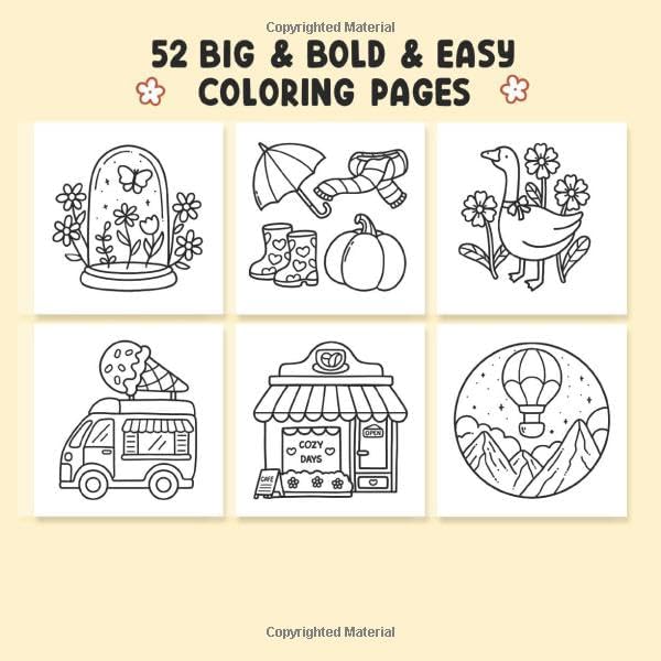 Relaxation Coloring Book - Relaxation in Comfortable Spaces with Adorable Goods for Adults & Teens,Cute Colouring Book with Easy and Simple Designs