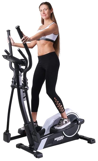 Miweba Sports Crosstrainer MC300 Stepper Ellipsentrainer Heimtrainer - App Steuerung - 21 Kg Schwungmasse - Pulsgurt - Magnet