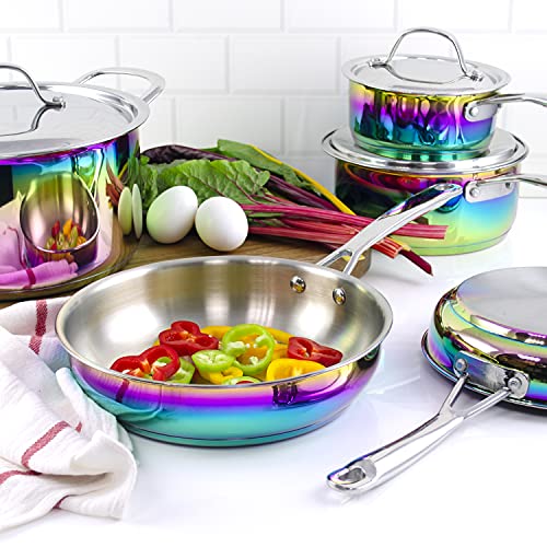 The Magical Kitchen Collection Iridescent Rainbow Cookware Set