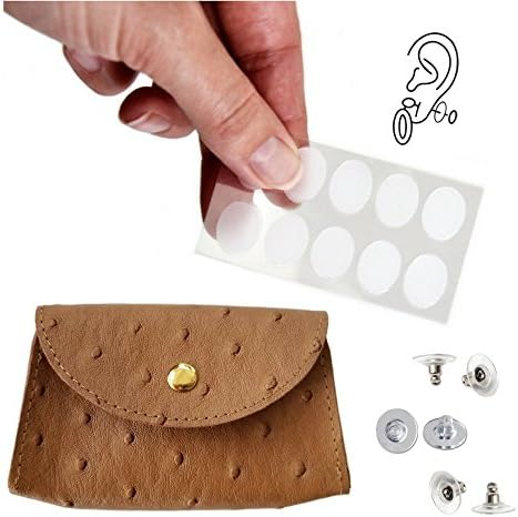 Ollea Earring Stabilizers for Earlobes - Undetectable and Easy to Use - Assorted Earring Backs Bonus (100 Patches)