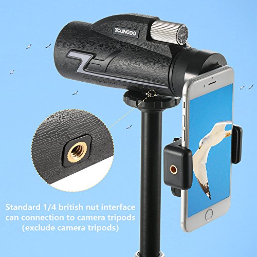 Monocular Telescope, Youngdo Monocular Scope 16X50 High Power for Adults Compact, with Smartphone Photography Adapter and Holder, Waterproof BAK4 Prism FMC Lens for Bird Watching Hunting Travelling
