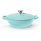 House of Living Art Dutch Oven, Enameled Cast Iron, 3 Quart, Blue