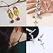 PandaHall Elite 100 Pcs Tibetan Style 3 Holes Oval Alloy Pendant with Virgin Holy Rosary Center Pieces Chandelier Links for DIY Jewelry Making, Lead/Cadmium/Nickel Free, 4 Mixed Color