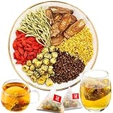 Liver Tea Formula - Goji Berry Tea, Chrysanthemum Liver Tea, Chrysanthemum Cassia Seed Tea, Té de Hígado Crisantemo Té de Semillas, Chinese Herbal Tea 60Pcs/2Bags