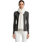 JENNIE LIU Women's 100% Pure Cashmere Scarf 75"x12" Cashmere Scarves for Women
