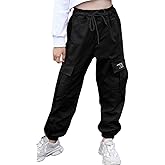 AOWKULAE Girls & Women‘s Casual Cargo Jogger Pants, 6 Years - Women 3XL