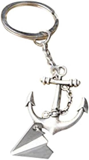 The ship submarine anchor keychain jewelry,Anchor and paper plane Key chain