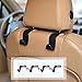 SCHITEC 4 PCS Car Seat Back Hook Auto Seat Headrest Portable Organizer Holder Hooks Grocery Shopping Bag Travel Vehicle Car Safety Hanging Hook Carrier