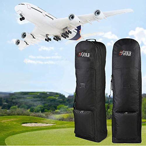 image for B-pretty Portable Padded Golf Bag Durable Travel Cover Case with Wheel